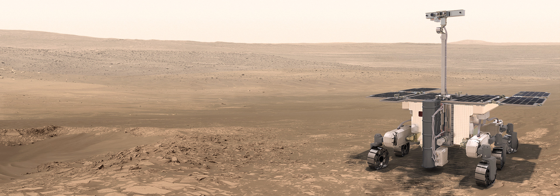 Artists view of ExoMars Rover on Mars